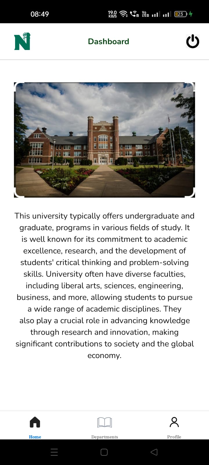 College Academic Outcome Visualizer - React Native App